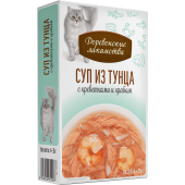 Суп из тунца с креветками и крабом