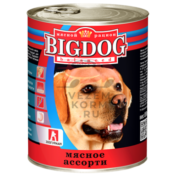 BIG DOG (Биг дог) консерва ж/б  мясное ассорти для собак-0